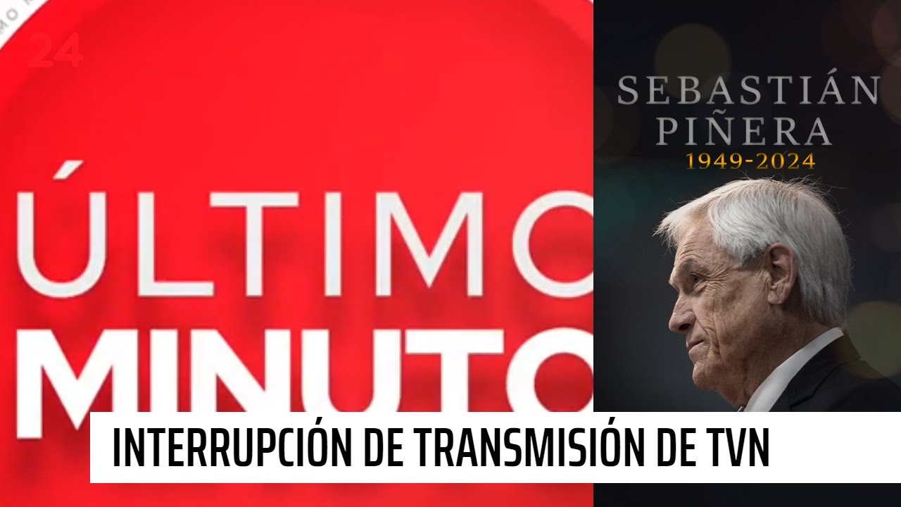 El momento en que TVN interrumpió transmisiones por muerte de Sebastián Piñera | 24 Horas TVN Chile