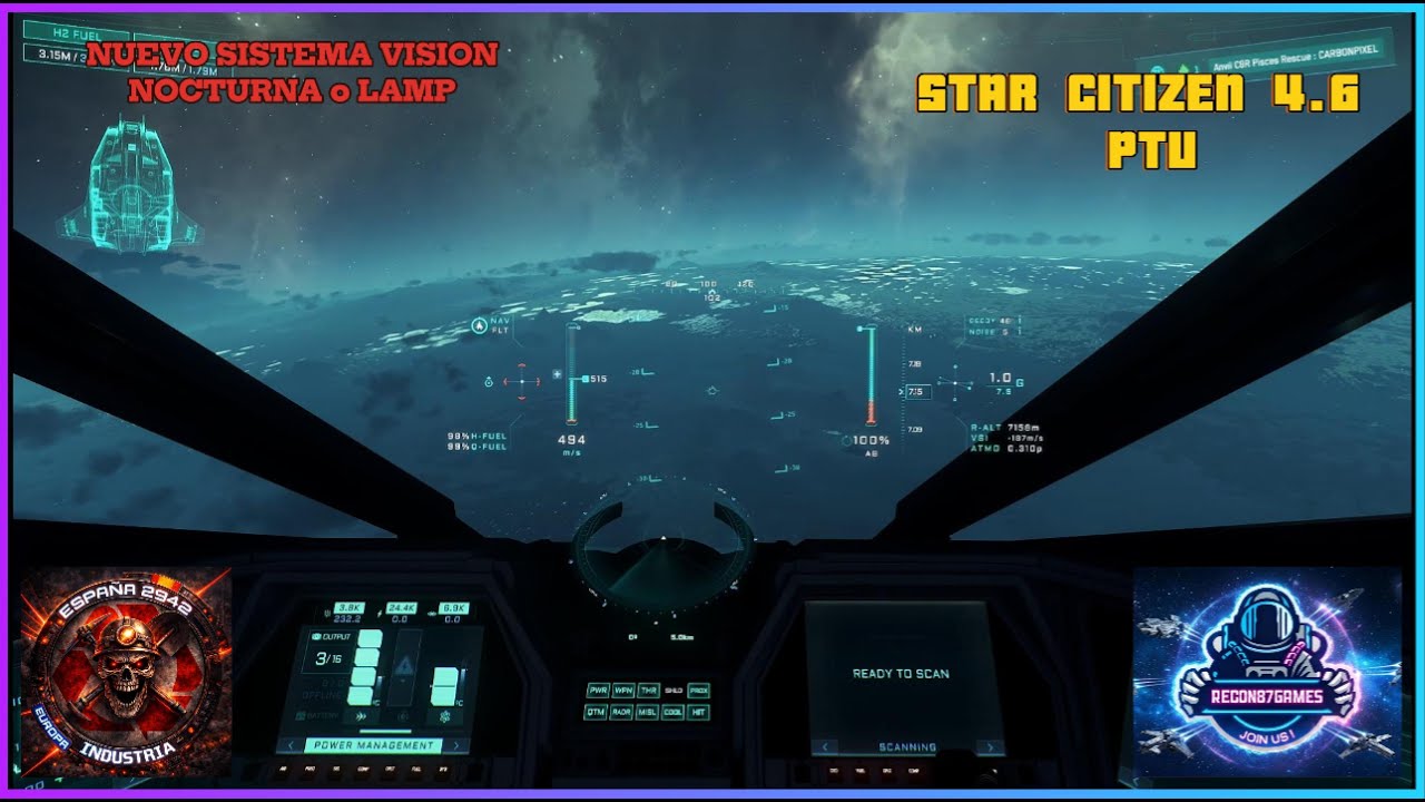 Star citizen 4.6 PTU I Visión Nocturna o sistema LAMP !