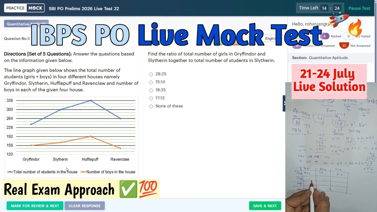 🎯Practice Mock IBPS PO Live Mock Test📚✍️ 21-24 JuLY | Share Score📝👆 | How to Attempt Mock #IBPSPO