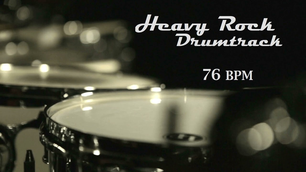 Heavy Rock Drum Backing Track - 76 bpm