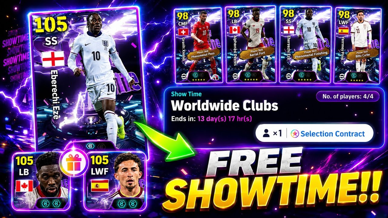 NEW FREE Showtime Cards Are Here! How To Get Them in eFootball 2026 Mobile