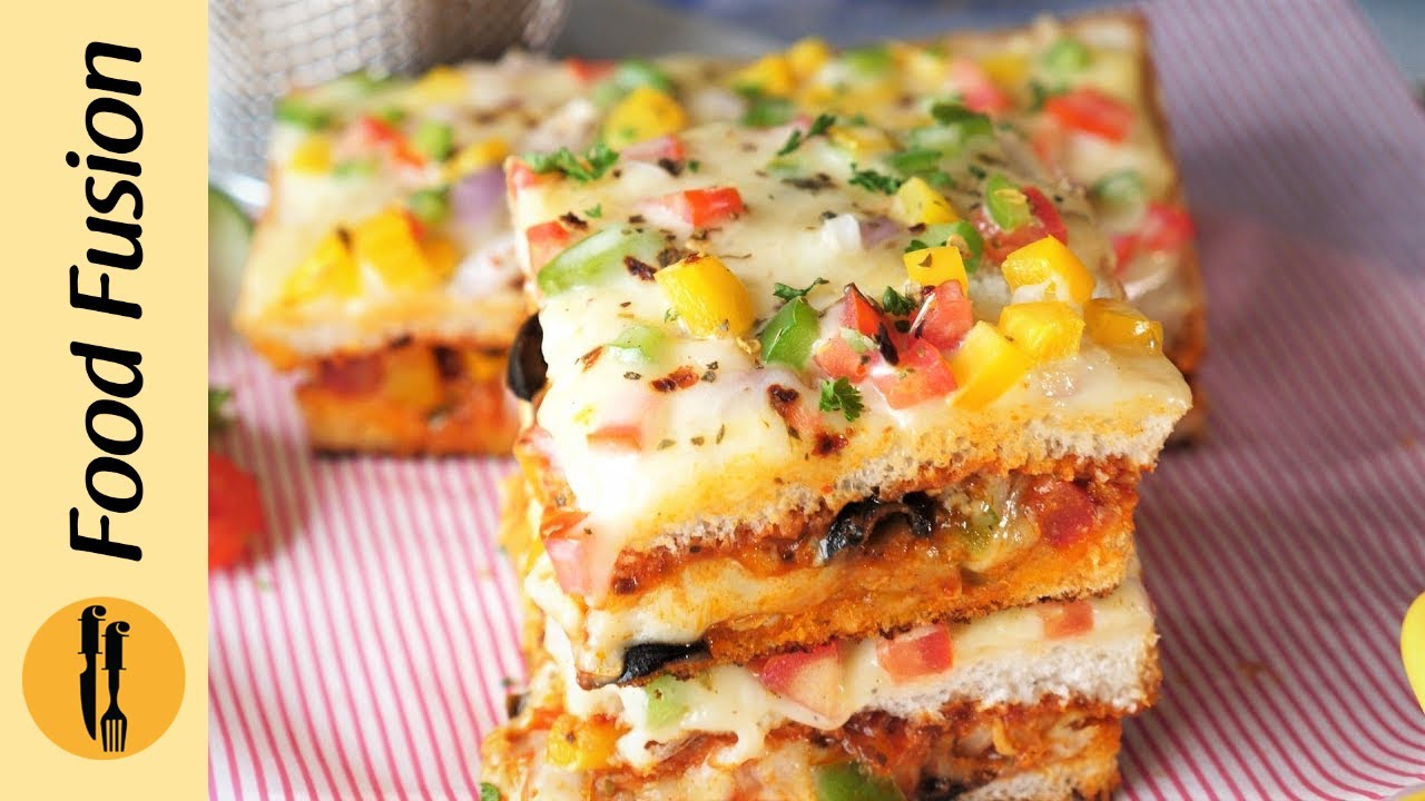Pizza Sandwich without oven Recipe By Food Fusion