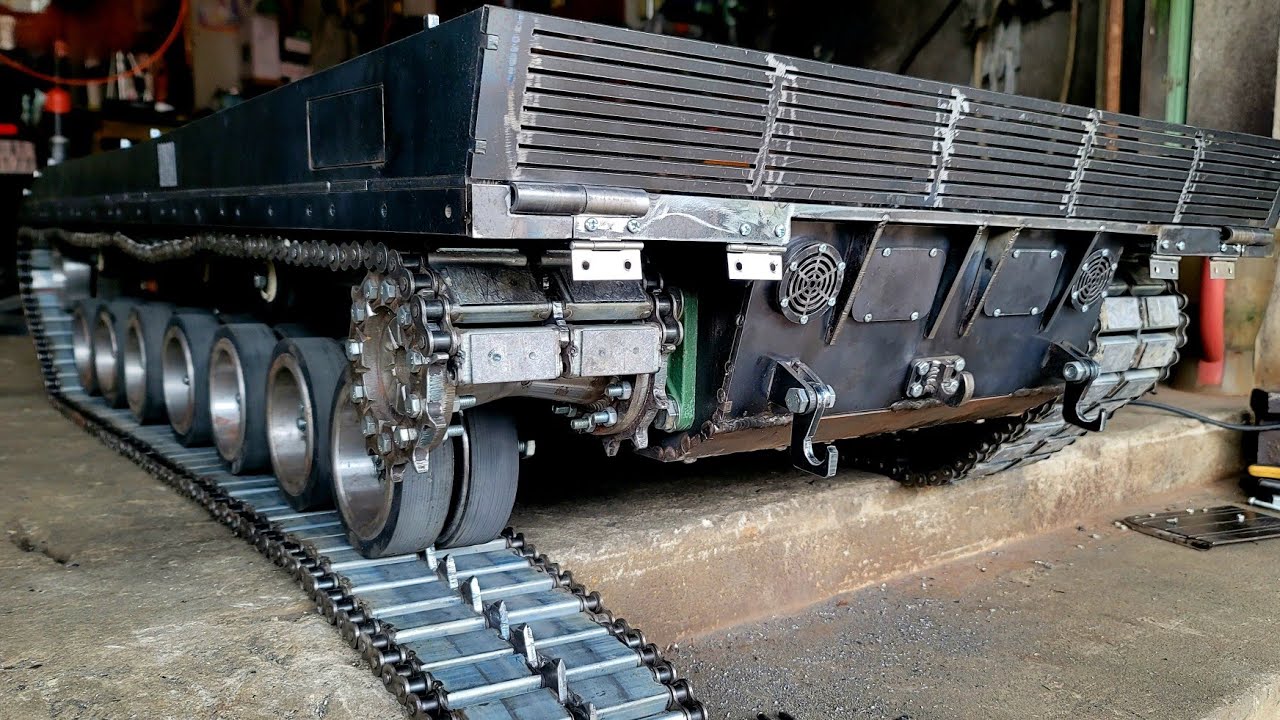 Homemade tank 1/6, part6, update body | rc action homemade