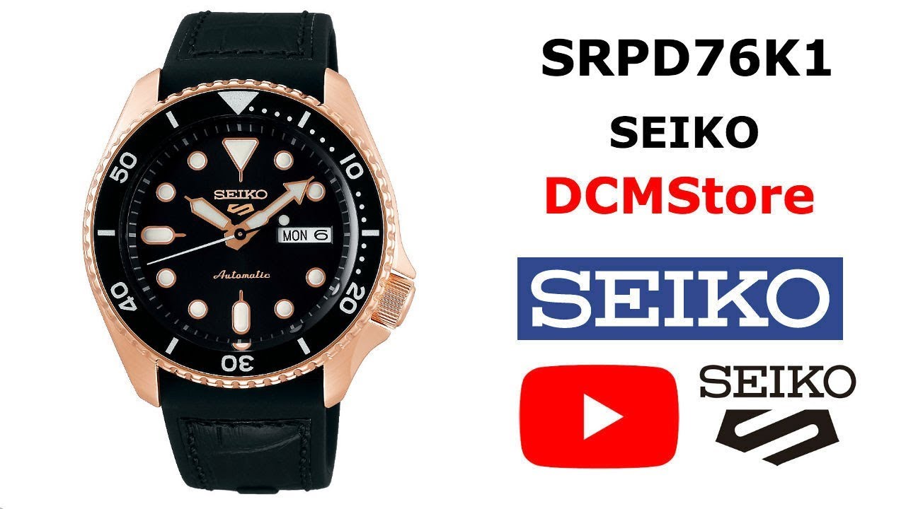 SRPD76K1 Seiko 5 Sports Seiko Automatic Black Dial