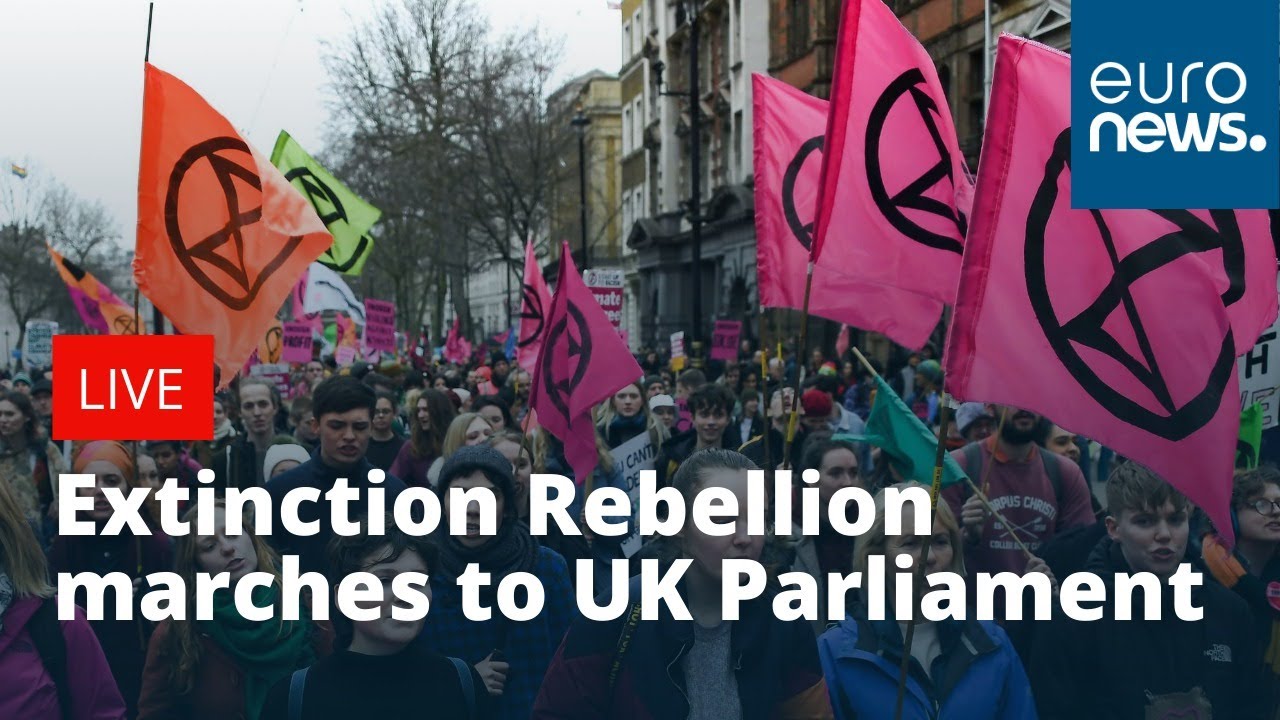 Extinction Rebellion marches to UK Parliament | LIVE