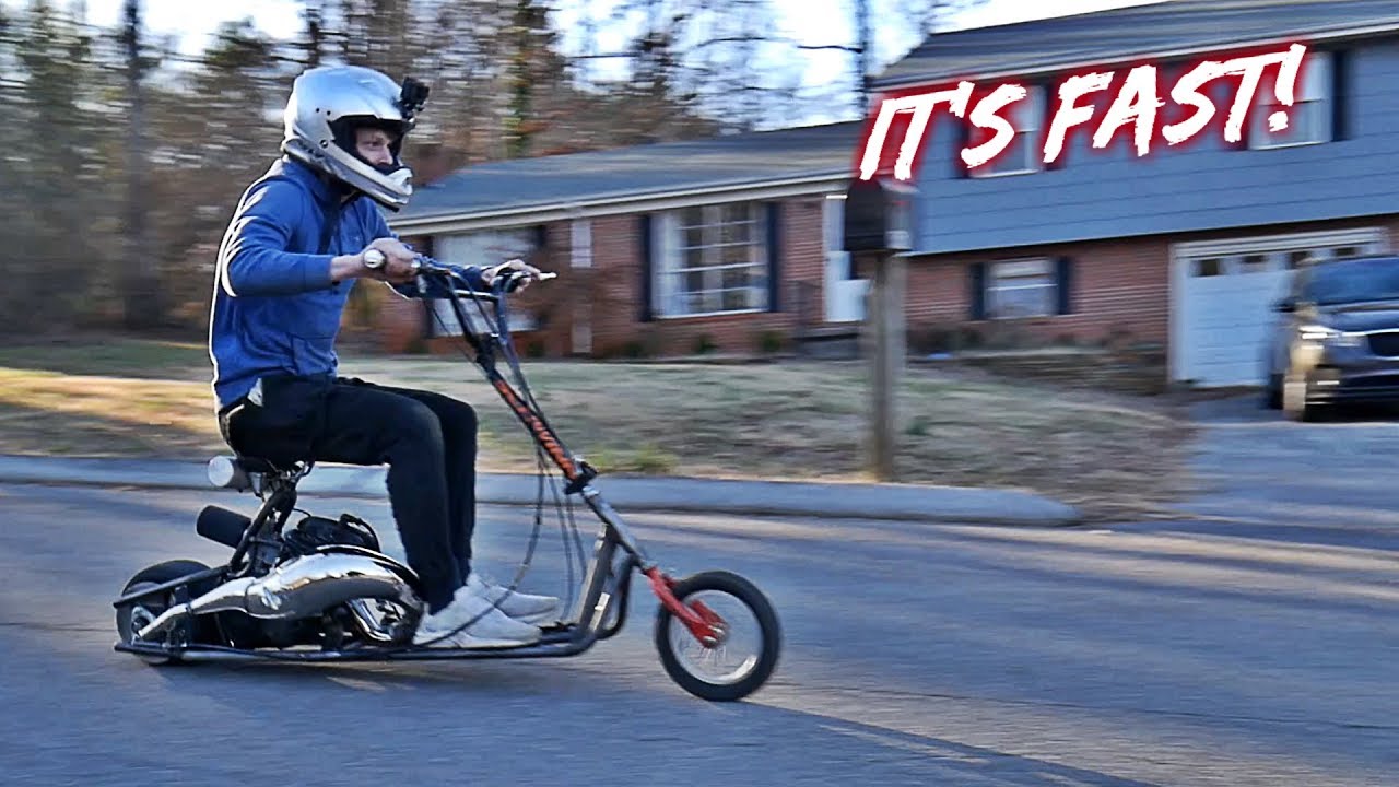Blaster 200cc 2 Stroke Drag Scooter First Drive! (Cops called)