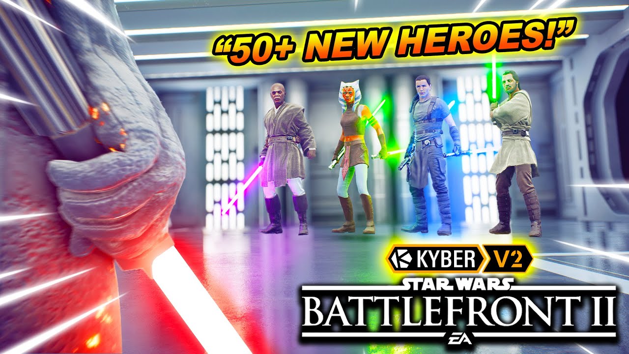 Battlefront Expanded Heroes Vs Villains Adds 50+ NEW HEROES Into Battlefront 2! (Kyber V2)