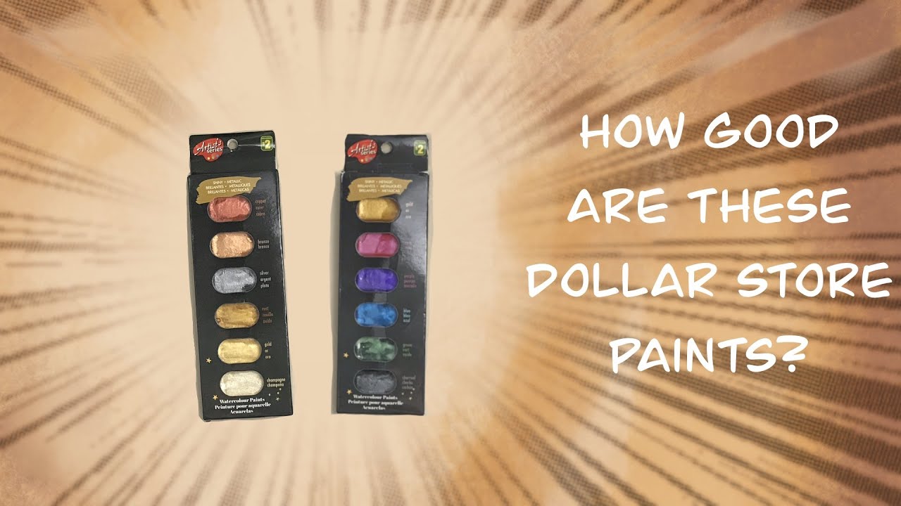 Dollarama 2 sets Metallic Watercolours First Impressions Review