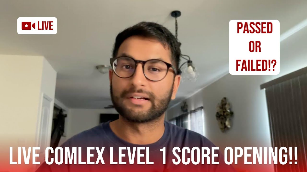 COMLEX Level 1 Score Reveal – My Live Reaction! (Did I Pass or Fail?) | Thoughts | Step 1 USMLE