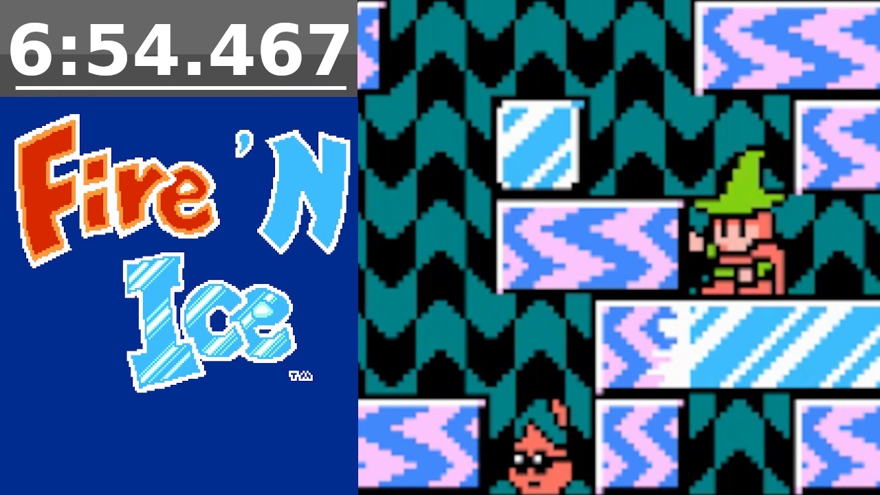 Fire 'N Ice (NES) World 7 Speedrun: 6:54.467