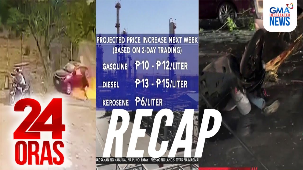 24 Oras: (Part 1) Pinatay dahil sa utang?; Rider, patay nang mabagsakan ng puno; atbp.