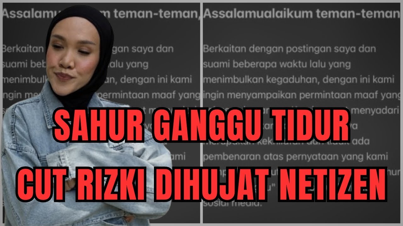 Gara-Gara Sebut Sahur Ganggu Tidur, Cut Rizki Diserbu Netizen