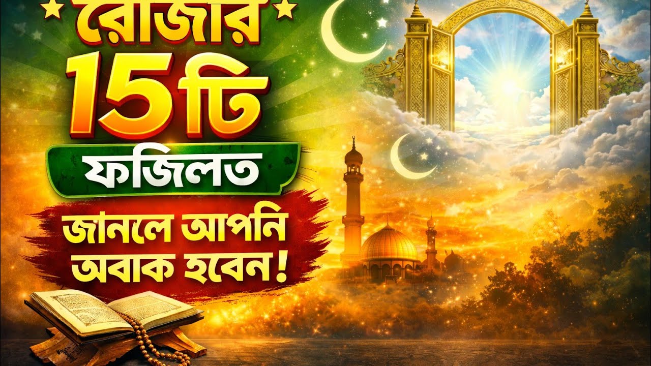 রোজার ১৫ টি গুরুত্বপূর্ণ ফজিলত | রোজার ফজিলত ও গুরুত্ব | Ramadan Special Bayan
