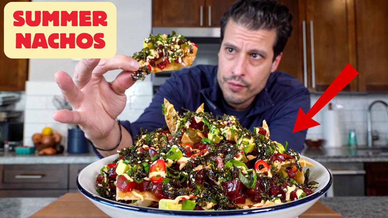 Loaded SPICY TUNA Nachos, Your Summer Secret Weapon