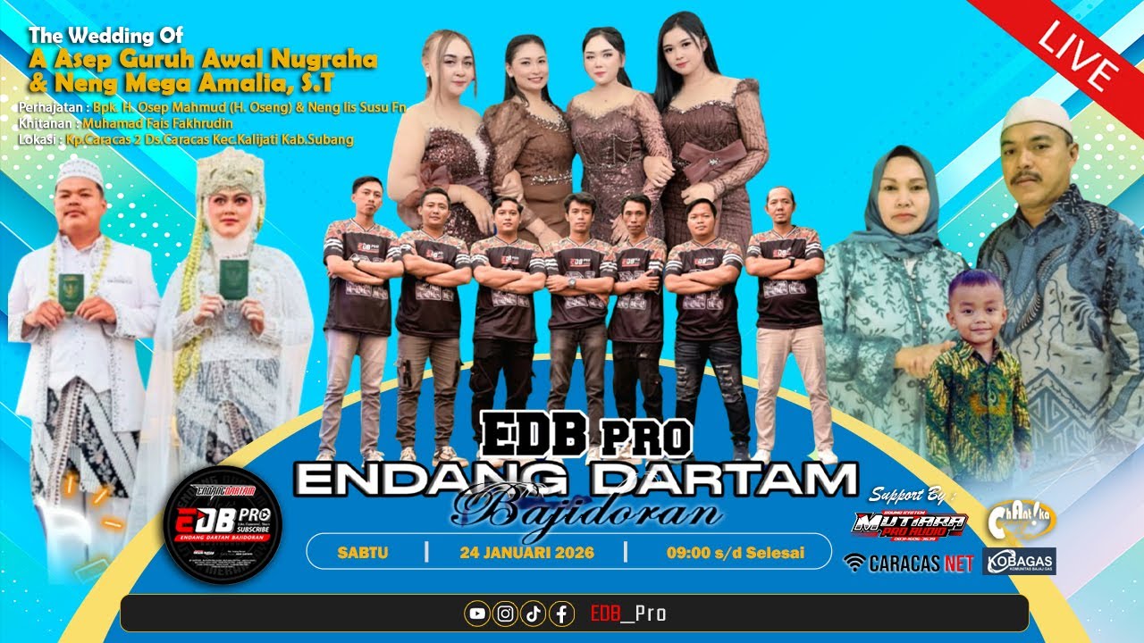 🔴LIVE (siang) EDB PRO | Perhajatan H. Oseng & Mamah Nyo | DS.CARACAS - SUBANG | SABTU, 24 JAN 2026