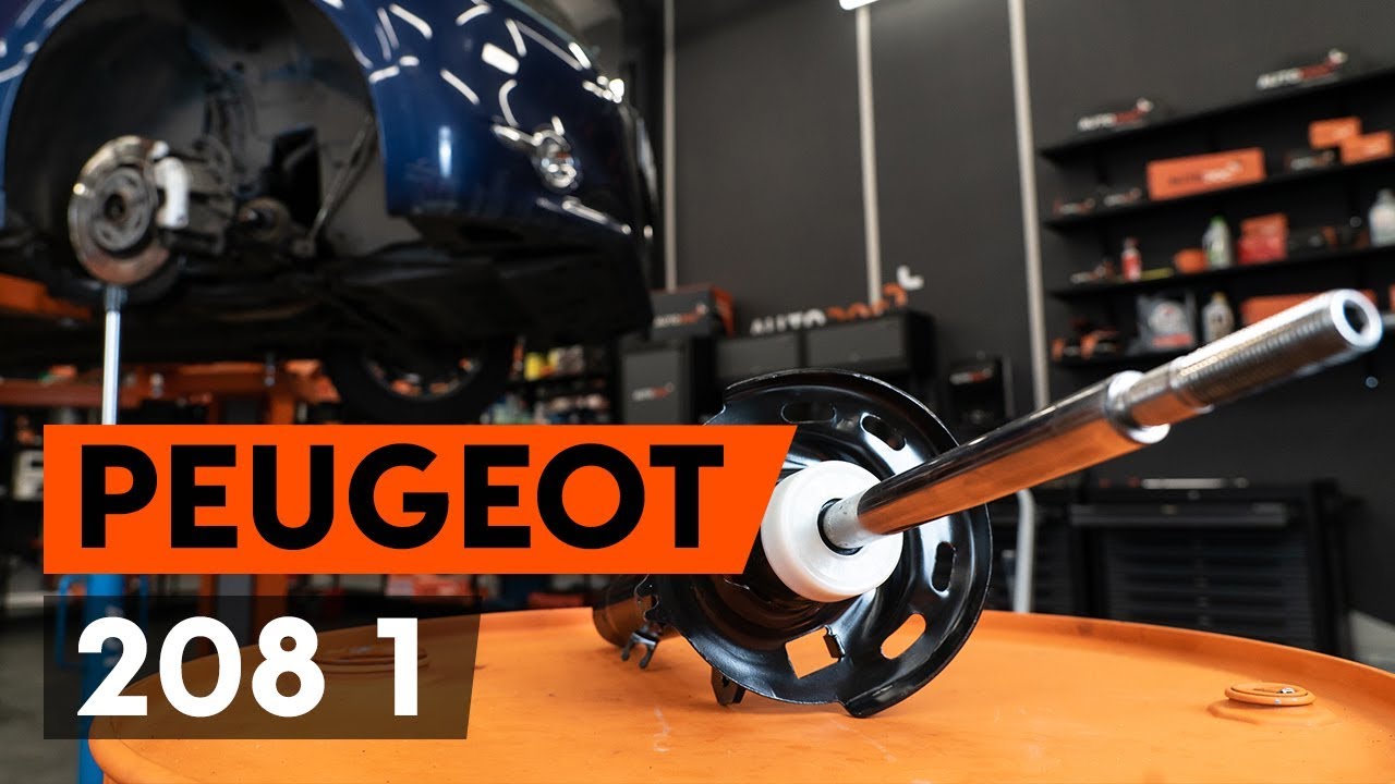 Cum se înlocuiește telescopul amortizorului față PEUGEOT 208 1 (CA_,CC_) [TUTORIAL AUTODOC]