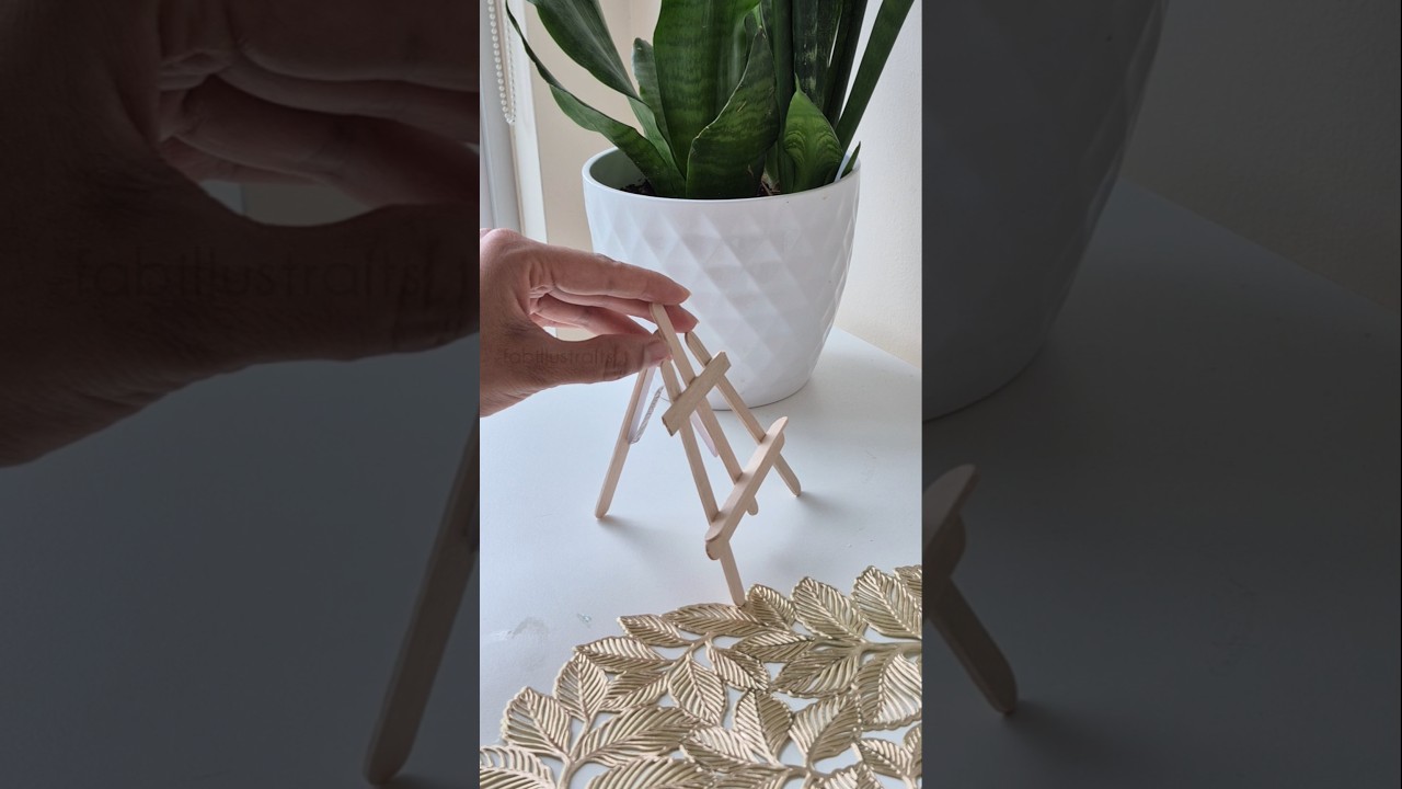 DIY mini easel | How to make an easel | Mini canvas stand 