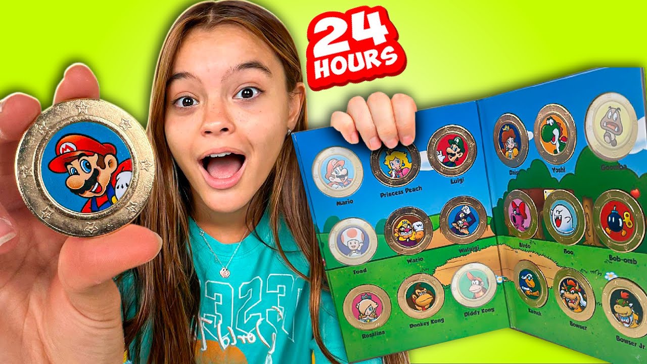 24 HORAS Para Completar o ALBUM De MOEDAS Do SUPER MÁRIO!
