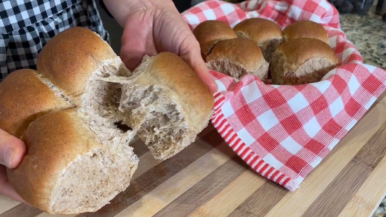 버터, 설탕없이 통밀로 만든 통밀 모닝빵 | 초보자도 재밌게 할 수 있는 베이킹
