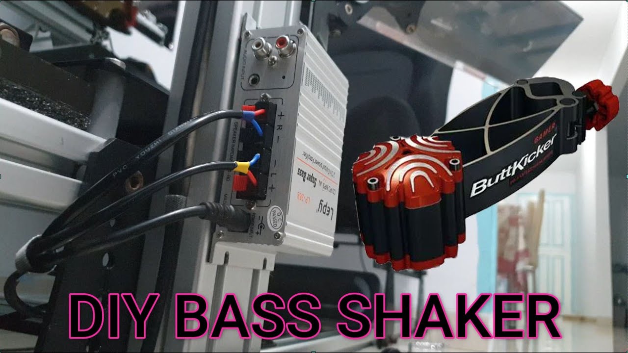 DIY bass shacker / tactile transducer for sim racing