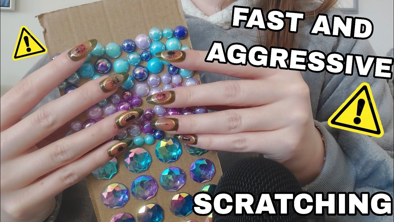 FAST AND AGGRESSIVE SCRATCHING ASMR (No talking)