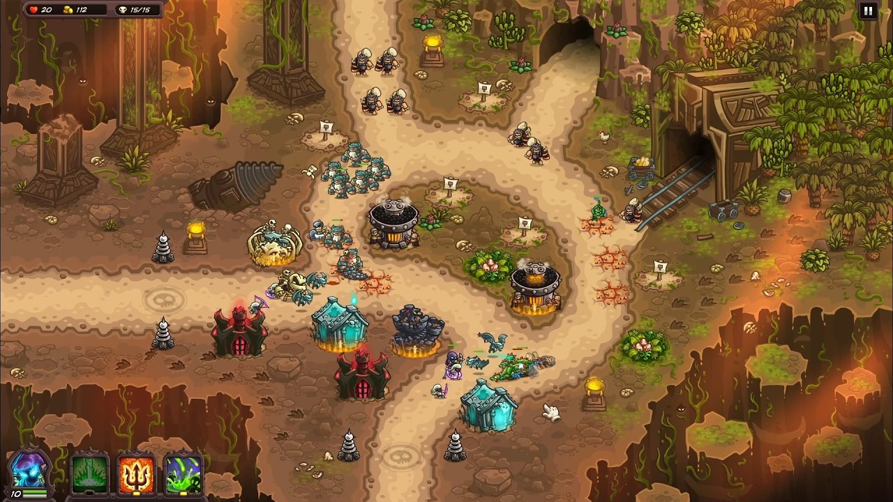 [Kingdom Rush Vengeance] 킹덤러쉬 벤전스 기본영웅, 타워로 발굴 관문 불가능 난이도