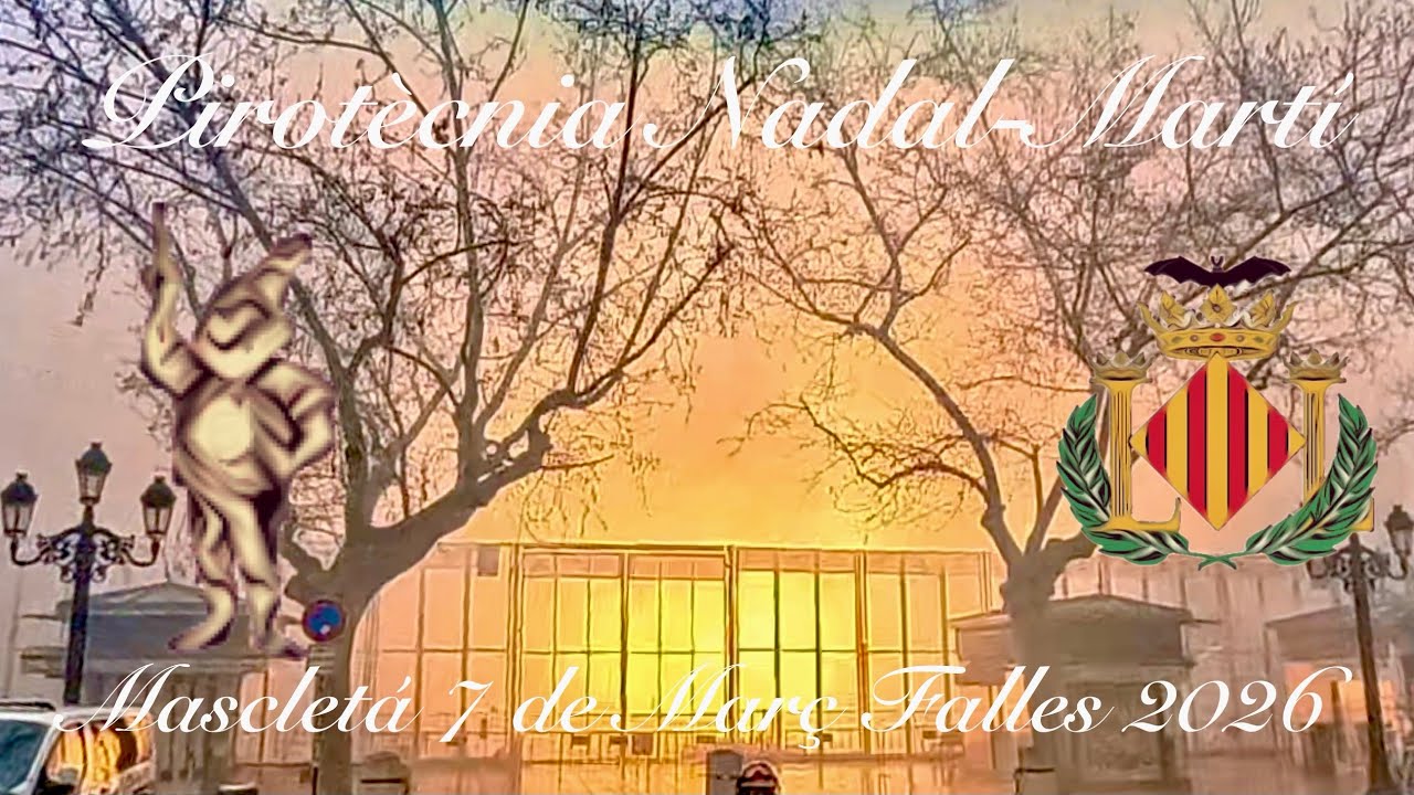 Mascletá 7 de Març de les Falles 2026 per la Pirotècnia Nadal-Martí de l’Olleria a La Vall d’Albaida
