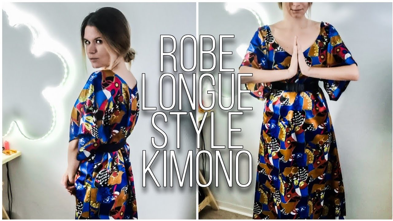 Coudre une robe longue style Kimono très facile !