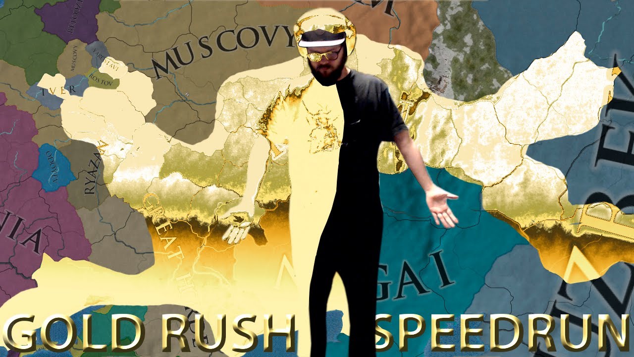 EU4 Gold Rush achievement speedrun (real time, no speed 5)