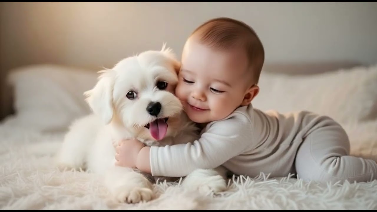 [40 min Loop] Purest Love: Baby and Puppy’s Sunny Afternoon | Healing Vibes #BabyAndPuppy #PureLove