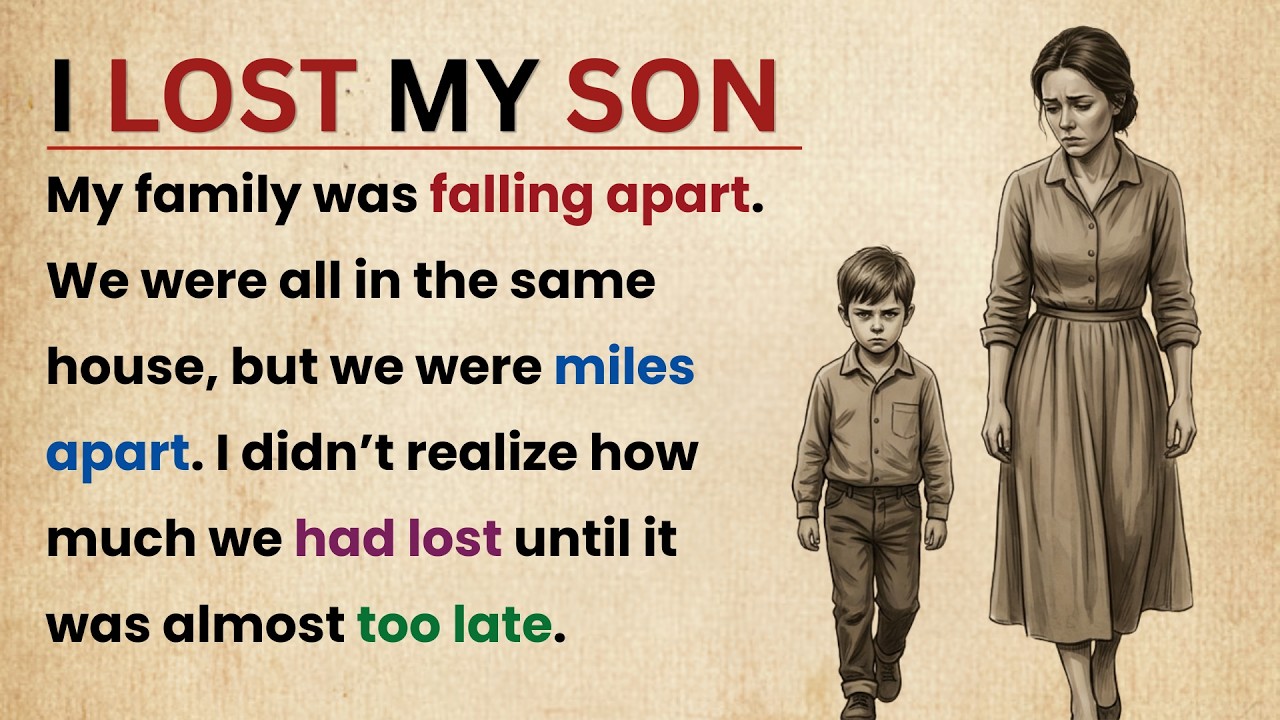 Learn English With Story 🔥 I Lost My Son | Level 3 Listening || Graded Reader 📚
