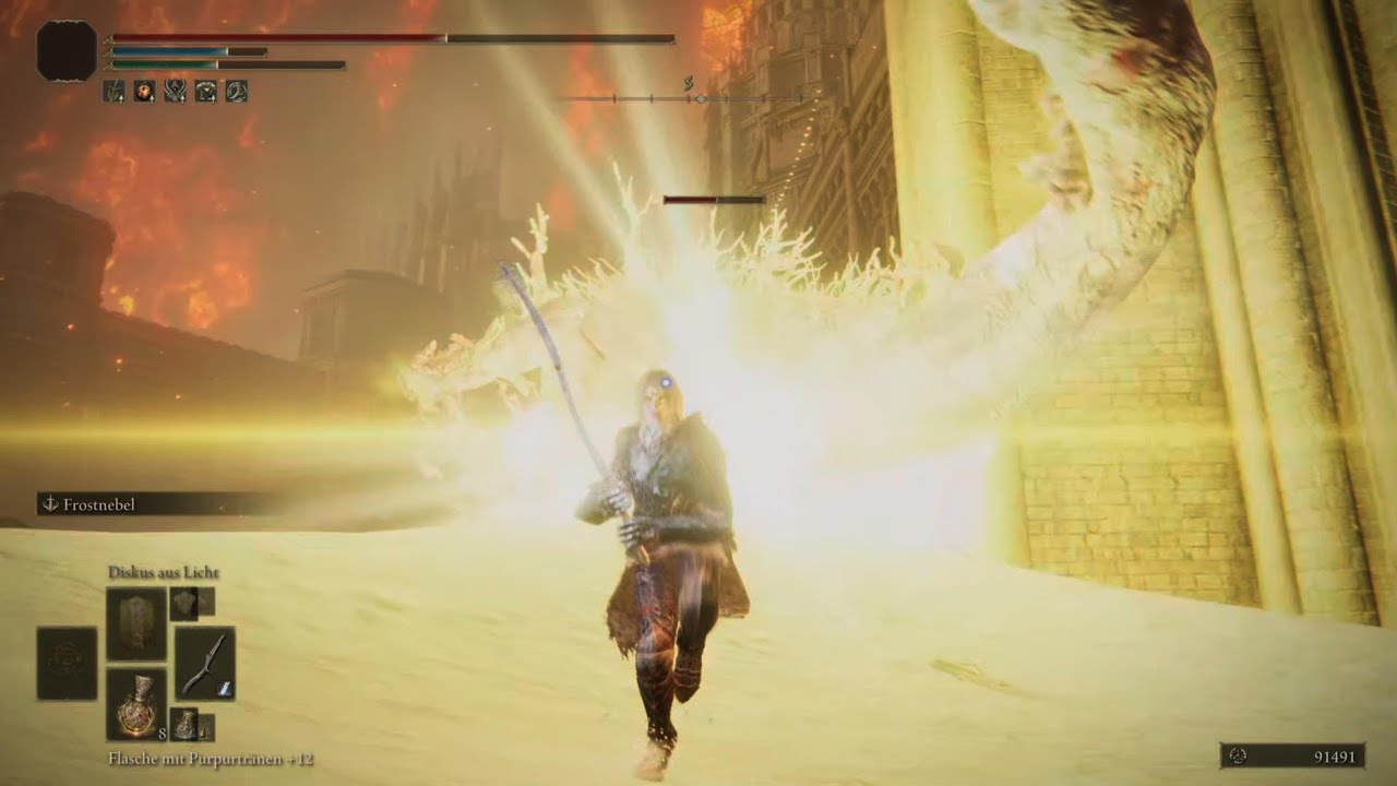 Radagon's shade vs 3 Ulcerated tree spirits (Leyndell ashen capital)