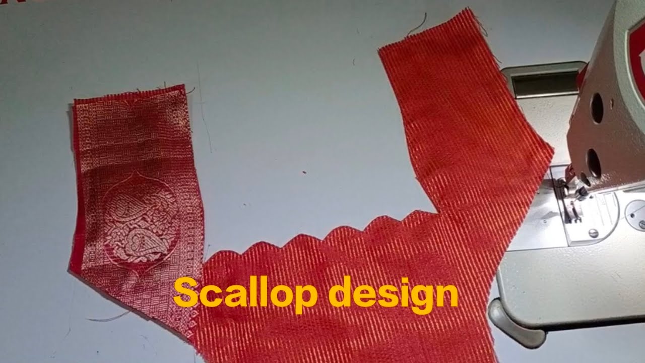 Scallop design - front neck - blouse cutting and stitching video 