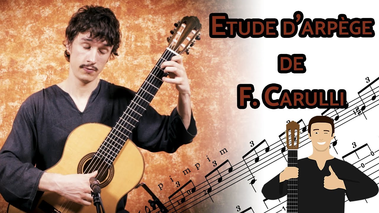 Des arpèges avec l'étude en la mineur (opus 27) de Ferdinando Carulli !