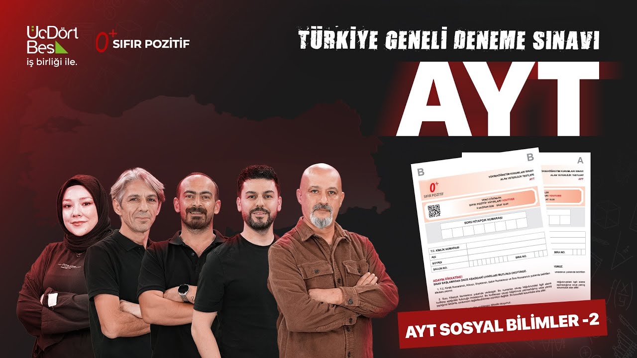 SIFIR POZİTİF YAYINLARI TÜRKİYE GENELİ DENEME  2025 - AYT SOSYAL BİLİMLER-2