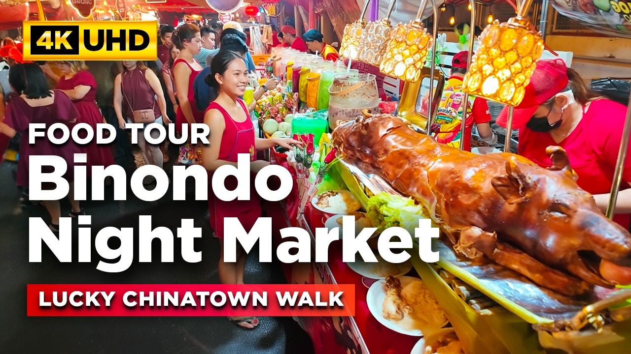 BINONDO NIGHT MARKET at Lucky Chinatown Walk | Street Kitchen Food Tour | Binondo Manila