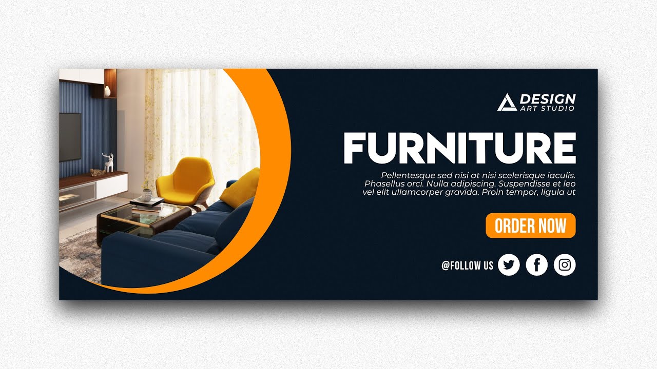Furniture Ad Banner Design in Affinity Designer on iPad