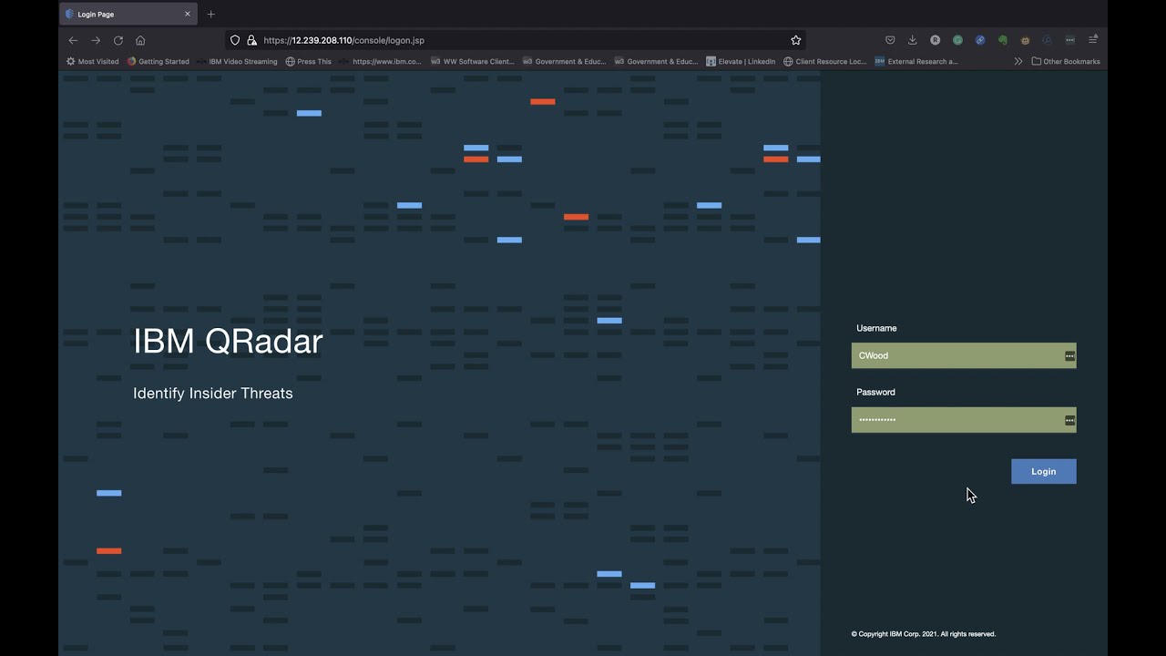 IBM QRadar Network Activity Tab demo