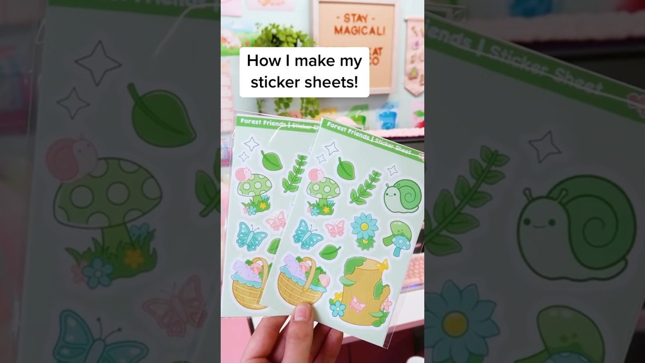 How I Make My Sticker Sheets! ✨ Silhouette Cameo 4 Tutorial #stickersheets #kawaiiart