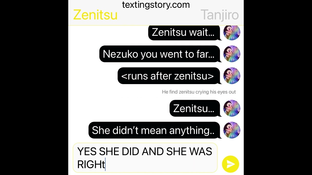 If nezuko snapped at zenitsu  (typingstory. Com)