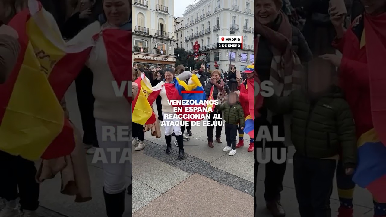 Venezolanos en Espa&ntilde;a reaccionan al ataque de EE.UU.