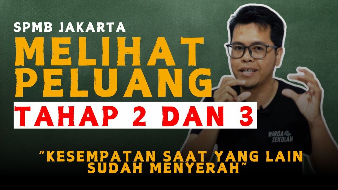 CARA LIHAT BANGKU KOSONG TAHAP 2 DAN 3 SPMB 2025  | SPMB JAKARTA 2025