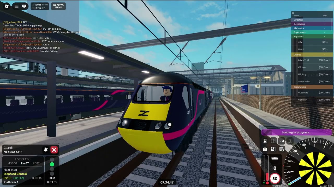 【SCR v2.2.6】SCR R082 Stepford Central → Westwyvern (HST Class 43/0 9 Car) Roblox
