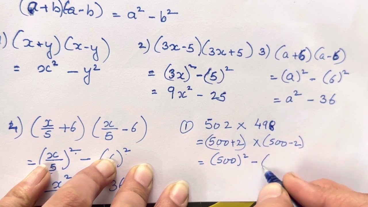 Algebraic formulae expansion of squares | class 7 maths chapter 14 practice set 52 | (a-b ) (a+b)