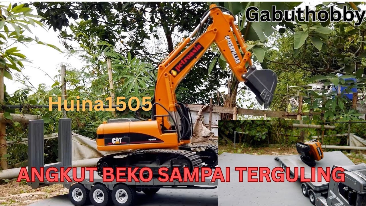 COBA ANGKUT EXAVATOR BEKO GABUT HOBBY SAMPAI TERGULING