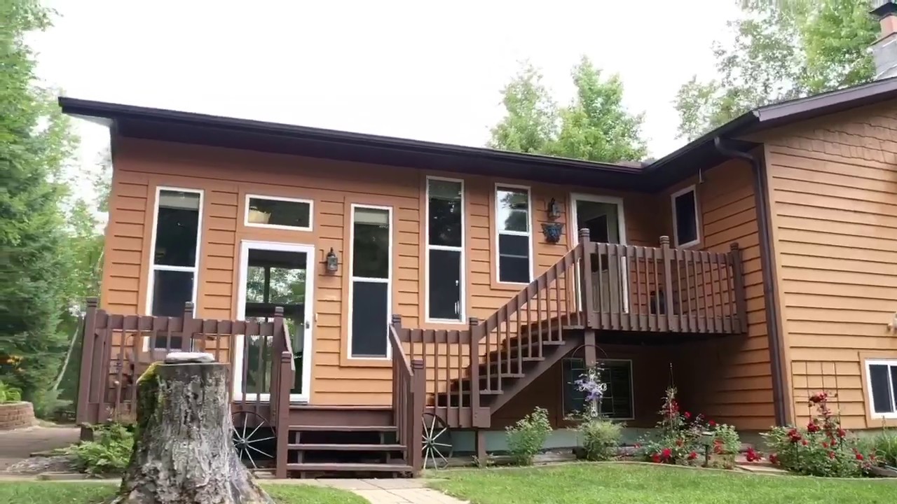 LAKE HOUSE IN THE NORTH WOODS: Example of exterior video that I do when I list a home.