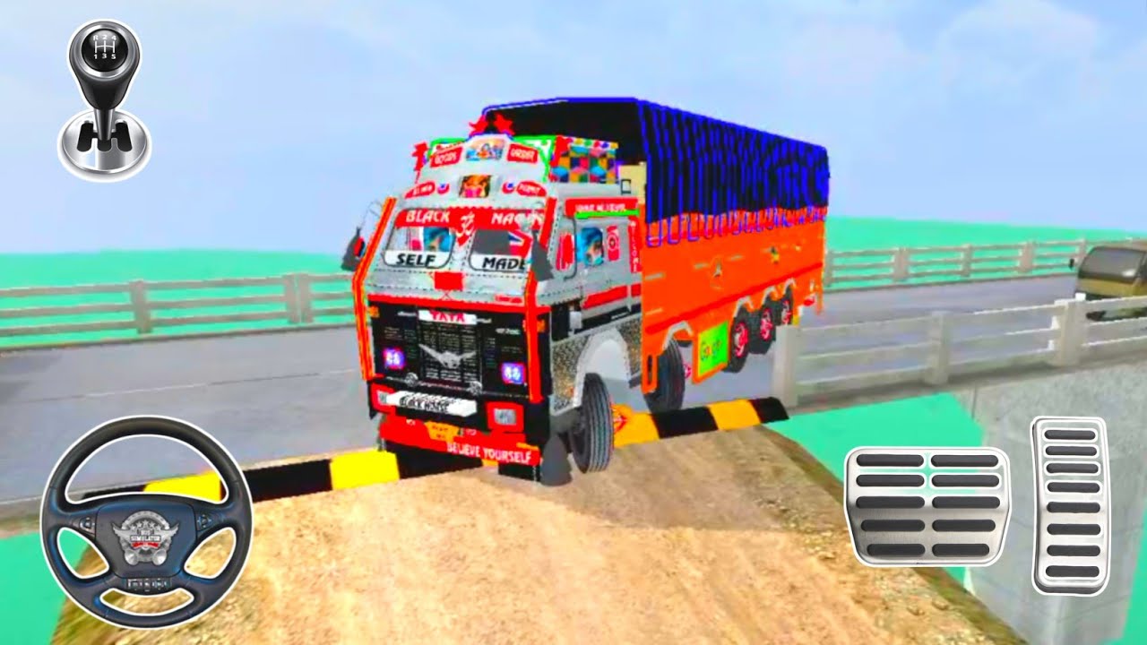 💥Indian Tata 16 Wheeler Truck Speed Breaker Off-Road Gameplay | BUSSID