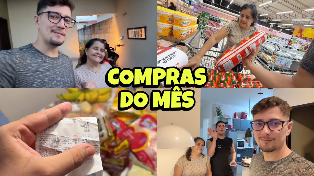 COMPRAS DO MÊS COM 200 REAIS PARA 3 PESSOAS💸
