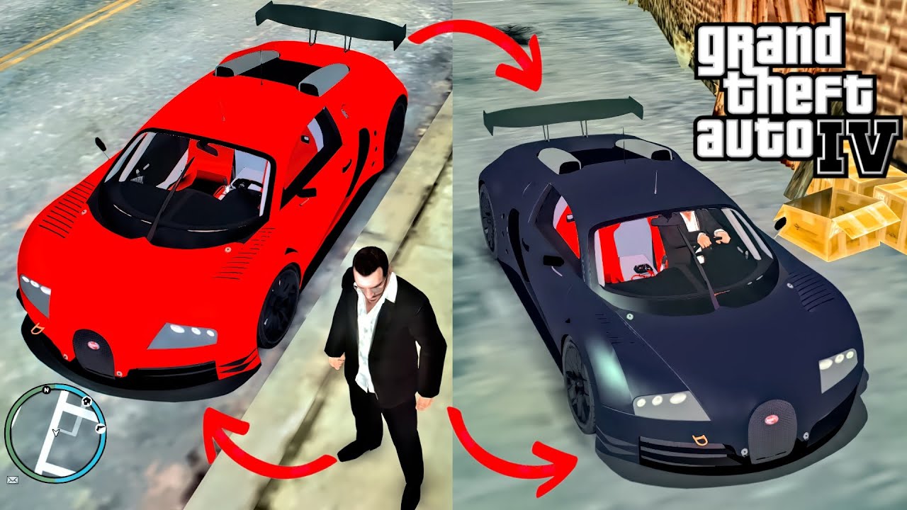 Secret Bugatti Veyron Super Car Location in GTA 4 (Hidden Place) | Easter Egg