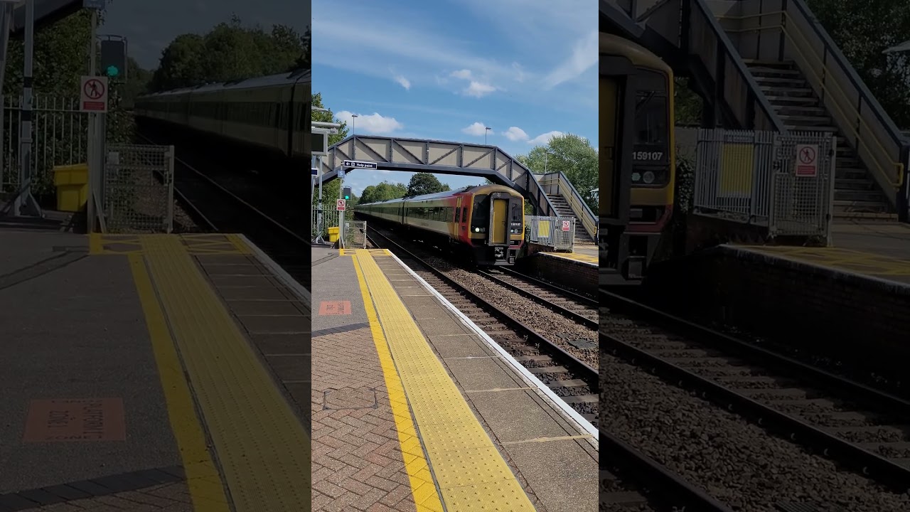 8 car SWR class 159 passing Overton